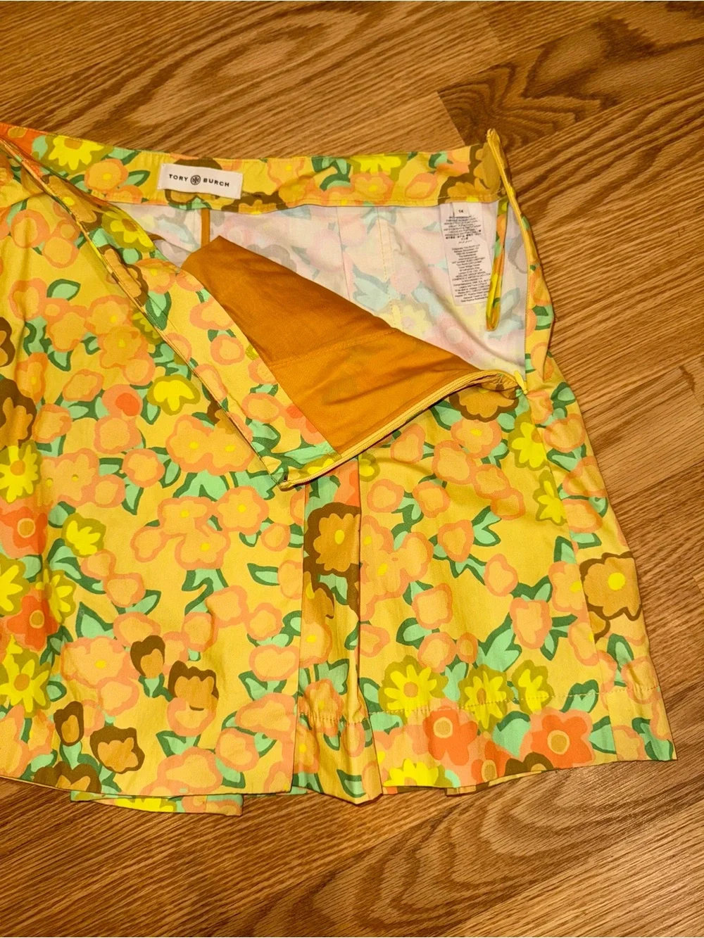 Tory Burch Blossom Poplin‎ Skort size 14